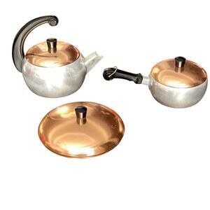 Vintage Wolverine Wear-Ever Junior Toy Pot Pan Tea Kettle Lids Child Cookware